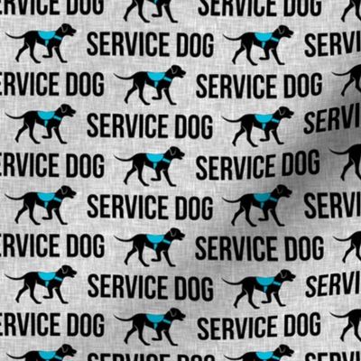 Service Dog - blue on grey -  LAD19