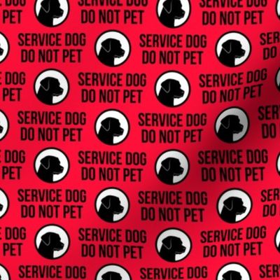 Service Dog - Do not pet - red - LAD19