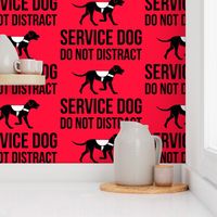 Service Dog - Do not distract - red - LAD19