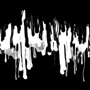 BLACK AND WHITE PAINT DRIPS