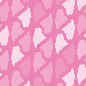 Maine State Shape Pattern Pink and White