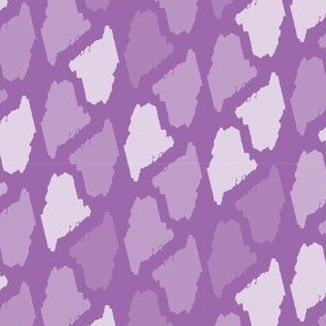 Maine State Shape Pattern Purple and White