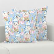 Kitschy Gnomes - Pastel Pink & Blue