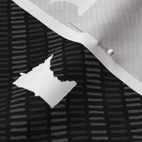 Minnesota State Shape Pattern Black and White