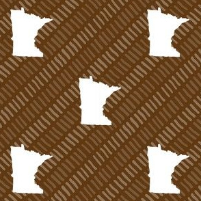 Minnesota State Shape Pattern Brown and White