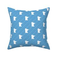 Minnesota State Shape Pattern Light Blue and White