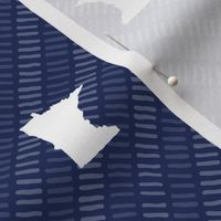 Minnesota State Shape Pattern Dark Blue and White