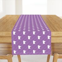 Minnesota State Shape Pattern Purple and White