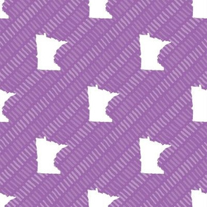 Minnesota State Shape Pattern Purple and White