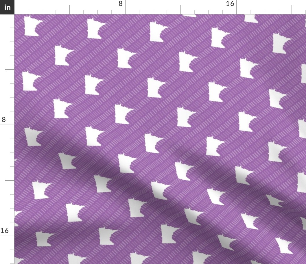 Minnesota State Shape Pattern Purple and White