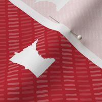 Minnesota State Shape Pattern Red and White