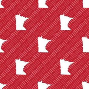 Minnesota State Shape Pattern Red and White