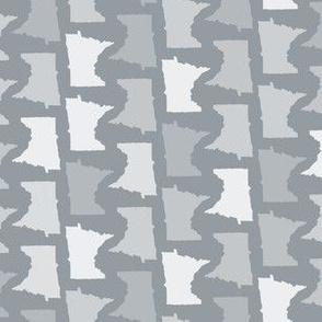 Minnesota State Shape Pattern Grey and White