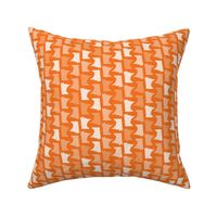 Minnesota State Shape Pattern Orange and White