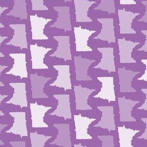Minnesota State Shape Pattern Purple and White