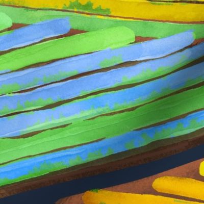 Tulip Fields - Abstract landscape