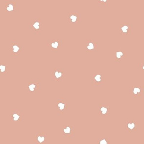 mini hearts fabric - hearts fabric, baby fabric, trendy baby fabric, valentines fabric - vintage sand