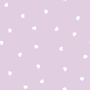 mini hearts fabric - hearts fabric, baby fabric, trendy baby fabric, valentines fabric - dusty lavender