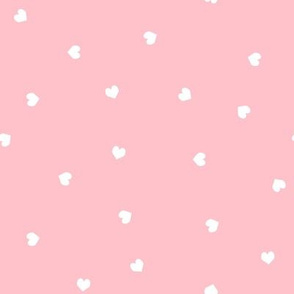 mini hearts fabric - hearts fabric, baby fabric, trendy baby fabric, valentines fabric - pastel pink