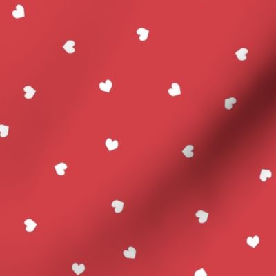 mini hearts fabric - hearts fabric, baby fabric, trendy baby fabric, valentines fabric - red