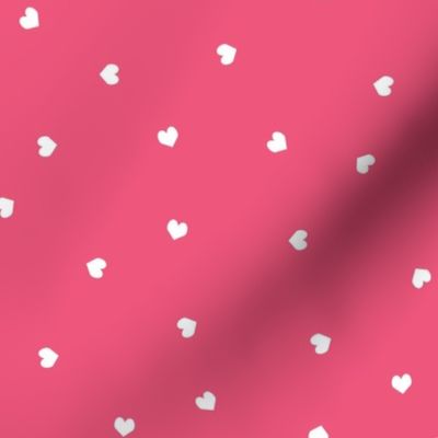 mini hearts fabric - hearts fabric, baby fabric, trendy baby fabric, valentines fabric - salmon red