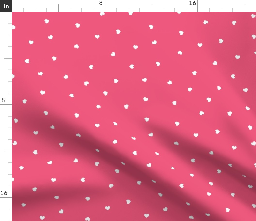 mini hearts fabric - hearts fabric, baby fabric, trendy baby fabric, valentines fabric - salmon red