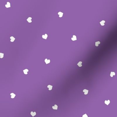 mini hearts fabric - hearts fabric, baby fabric, trendy baby fabric, valentines fabric -  grape