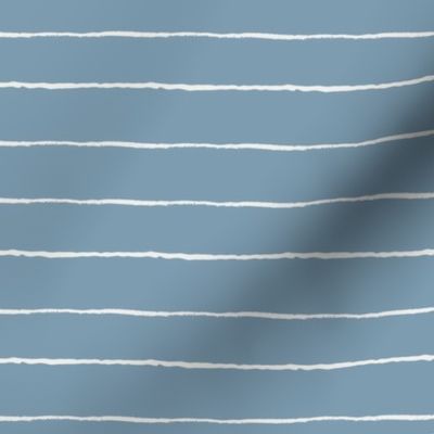 stripe fabric - stripes fabric, thin stripes fabric, painted stripe fabric - dusty blue