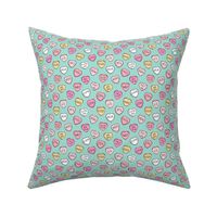 Conversation Candy Hearts Valentine Love on Mint Green Tiny Small