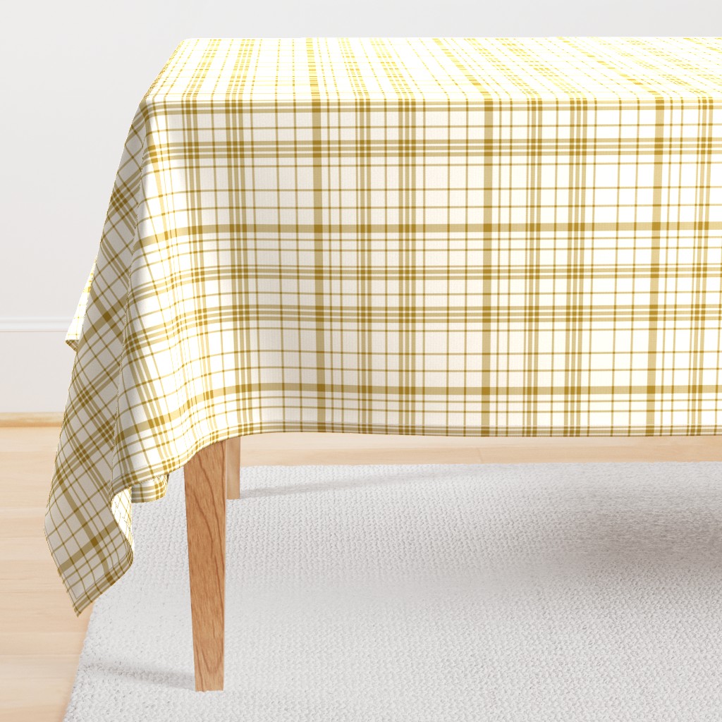 mustard plaid check fabric - tartan fabric, baby fabric, baby bedding, baby swaddle fabric 