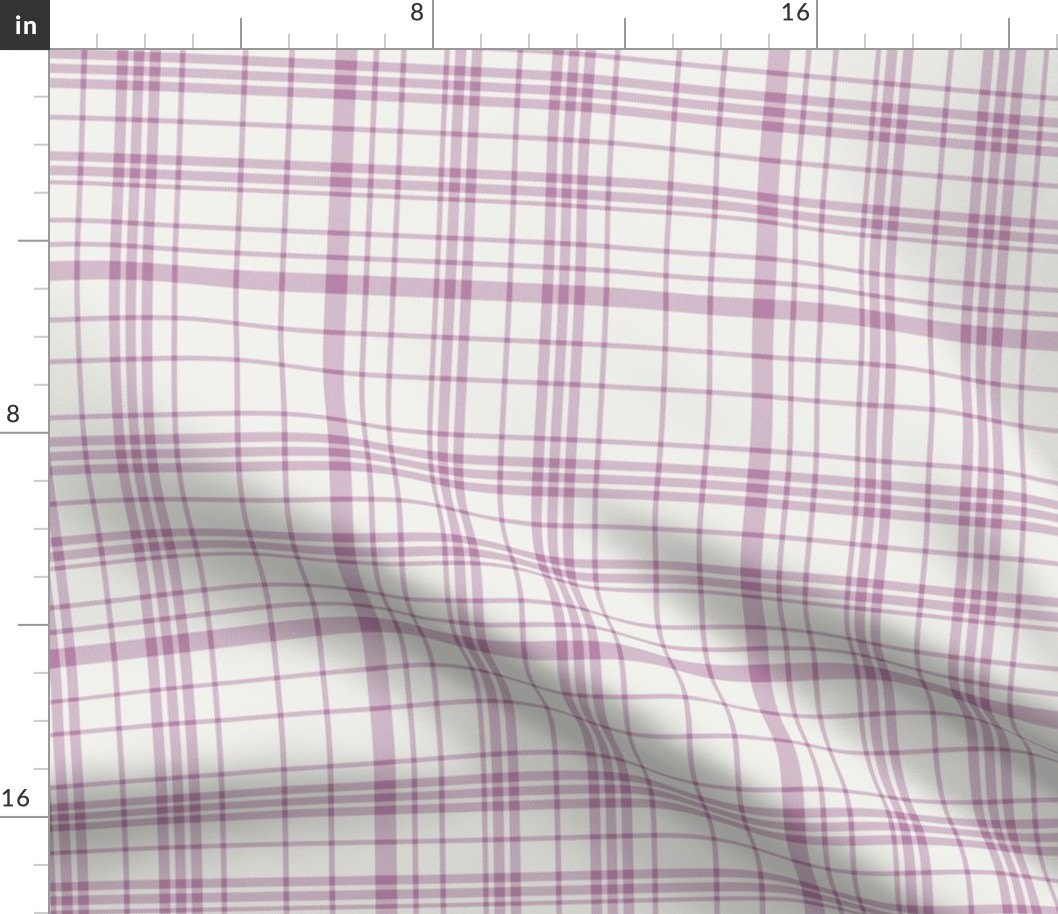 opera mauve plaid check fabric - tartan fabric, baby fabric, baby bedding, baby swaddle fabric 