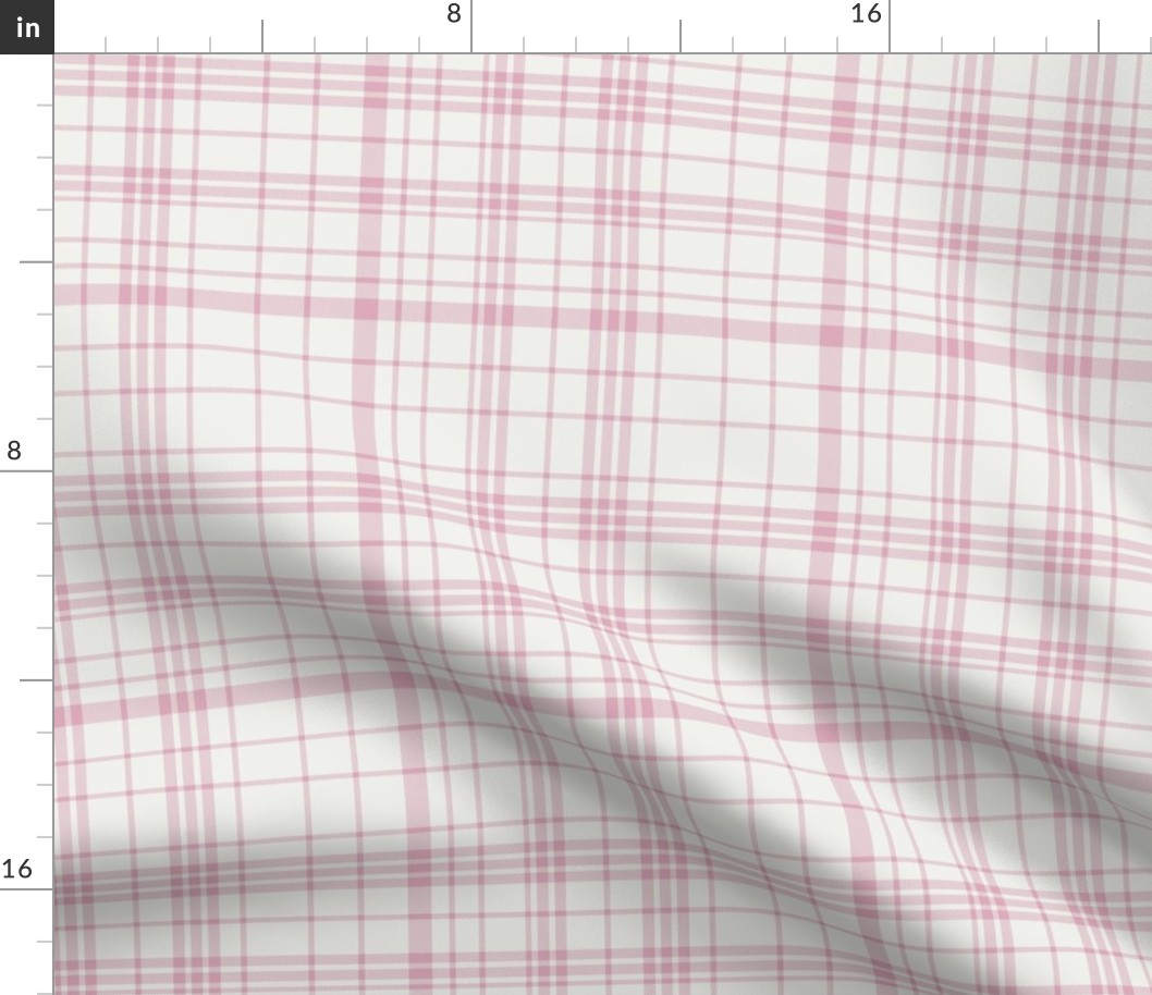 pink plaid check fabric - tartan fabric, baby fabric, baby bedding, baby swaddle fabric 