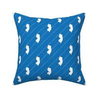 New Jersey State Shape Pattern Blue and White Stripes