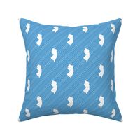 New Jersey State Shape Pattern Light Blue and White Stripes