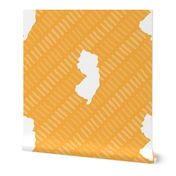New Jersey State Shape Pattern Yellow and White
