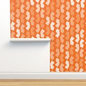 New Jersey State Shape Pattern Orange and White