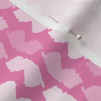 New Jersey State Shape Pattern Pink and White