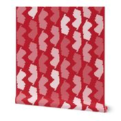 New Jersey State Shape Pattern Red and White