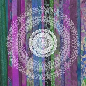 Violet Strip Mandala Batik