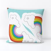 Rainbow Plush Pillow* Cut-and-Sew Pattern {Recolored}