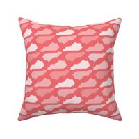 Kentucky State Shape Pattern Coral and White
