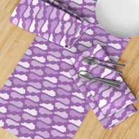 Kentucky State Shape Pattern Purple and White