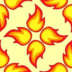 Fire Stylized Red Orange and Yellow Flame Nature Element