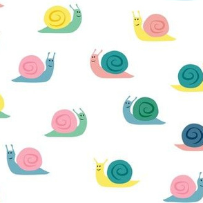snails - cute spring snails - multi - LAD19