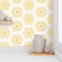 Stylized Sun on White Nature Element