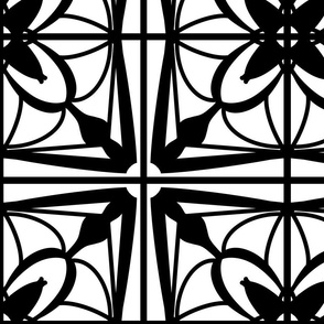 Tarin tile-black and white (medium scale)