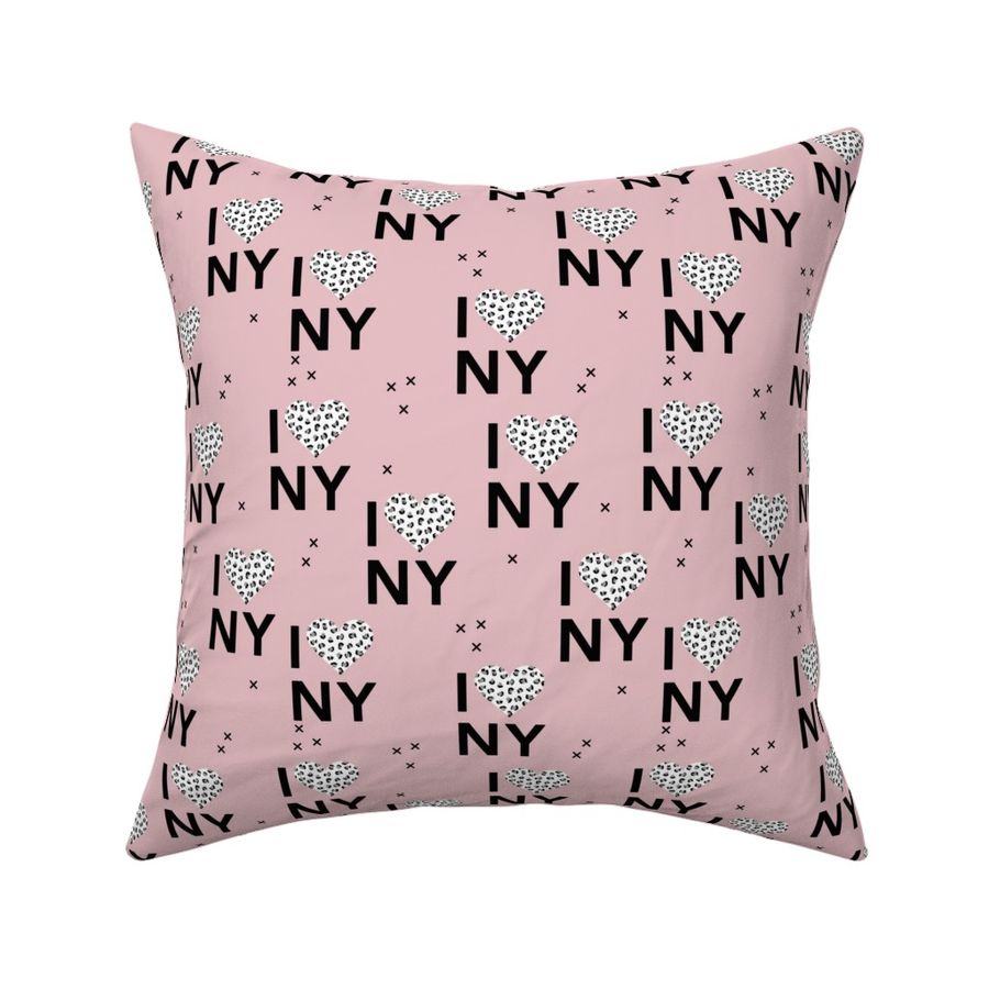 I love New York City romantic valentine travel leopard hearts mauve pink white