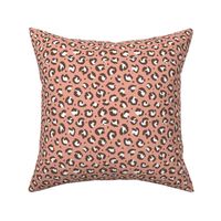 Trendy leopard animal print spotted cheetah fur modern style raw brush mauve moody pink brown