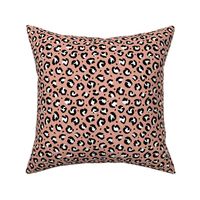 Trendy leopard animal print spotted cheetah fur modern style raw brush mauve moody pink