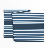 Classic Blue and gray triple ticking stripe